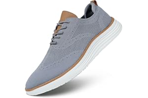 LUOGOKS Mens Oxfords Lace-Up Lightweight Casual Walking Shoes Fashion Sneakers Walking Shoes