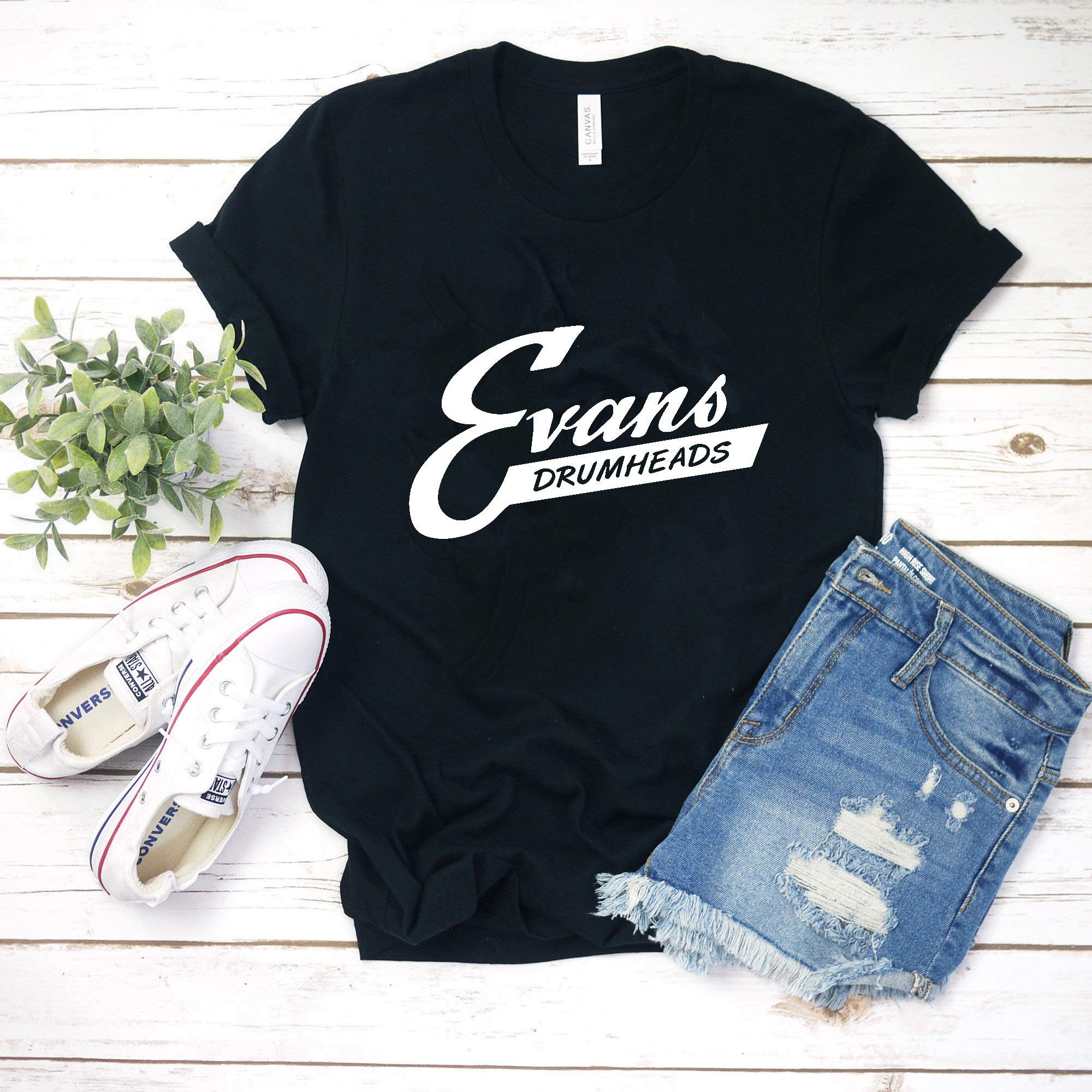 Evans Vintage Drum Heads T Shirt For Woman Kitilan