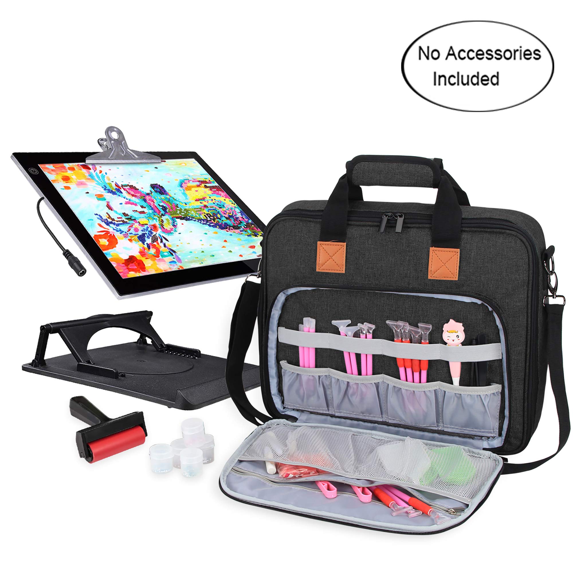 Luxja Carrying Bag for A4 Light Pad and Diamond Painting Tools, Protective Case for Diamond Painting