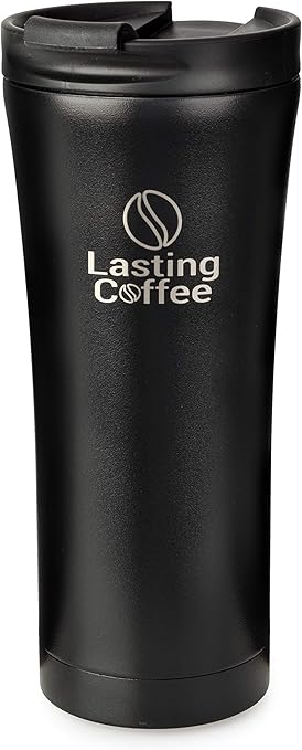 Lasting Coffee Leak Proof Dishwasher Safe Double Wall Vacuum Insulated Stainless Steel Travel Mug 16 Oz Black Amazon Co Uk Kitchen Home