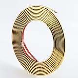 Gaahing 5m Shiny Gold Flexible Wall Molding Trim Peel & Stick Self-Adhesive 8mm view 2