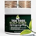 Tea Tree Scalp Scrub | Antifungal Itchy Scalp Treatment with Tea Tree Oil, Quartz Powder & Sea Salt | Gently Exfoliates, Relieves Dryness, Fights Dandruff, Promotes Healthy Hair Growth & Scalp Relief