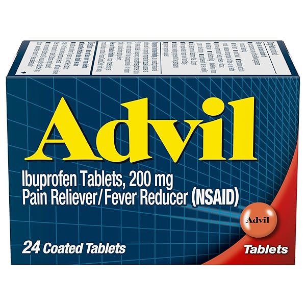 ADVIL PAIN RELIEVER AND FEVER REDUCER, IBUPROFEN 200MG FOR PAIN RELIEF – 24 COATED TABLETS