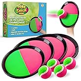 YoYa Toys Toss and Catch Ball Game Toy Set - 4 Paddles & 4 Sticky Balls - Fun Kids Outdoor Games Activity for Backyard, Beach, Park, Camping - Gift for Boys & Girls Ages 4 5 6 7 8 9 10 11 12 Year Old