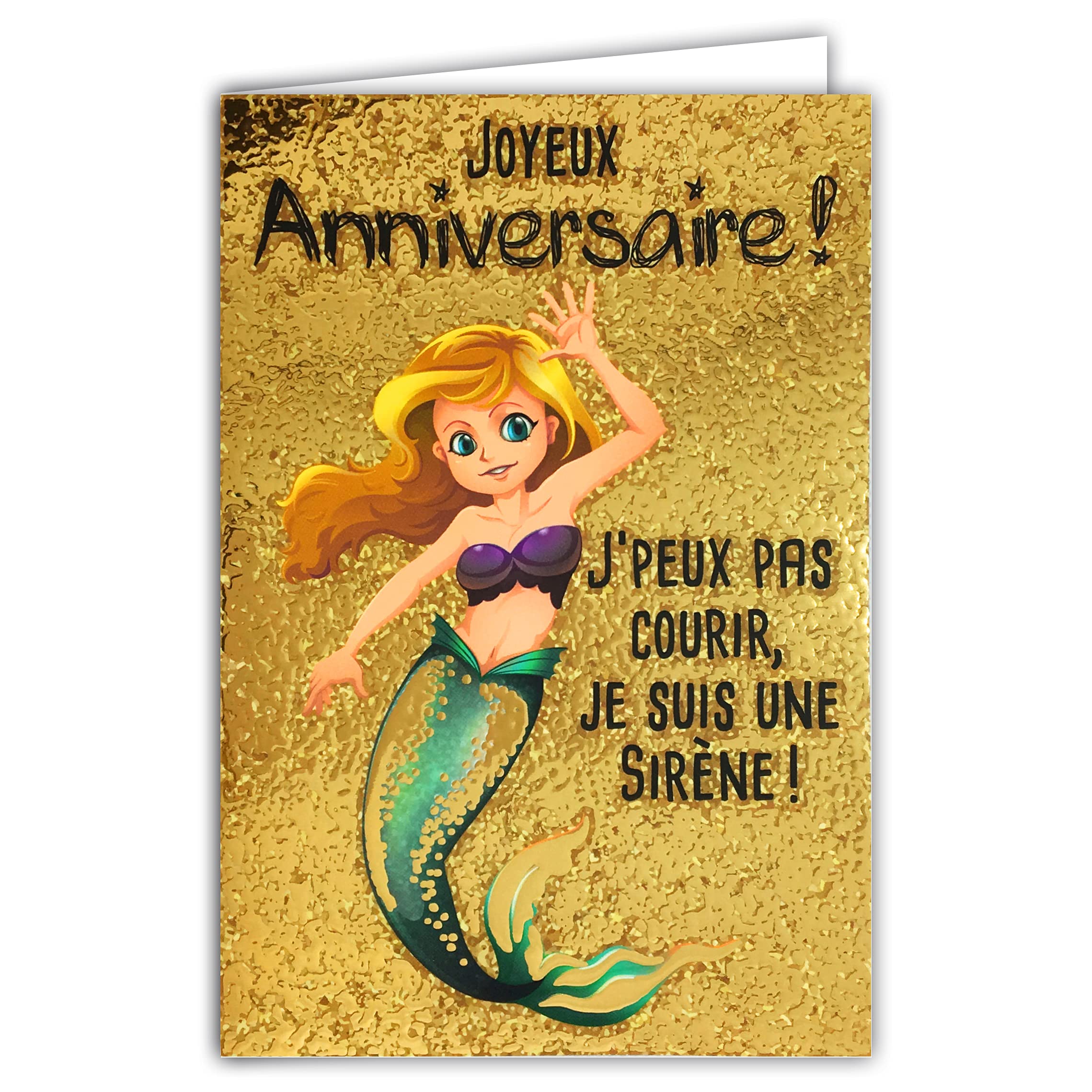 Afie 69-5050 Happy Birthday Card I Can't Run I'm a Mermaid