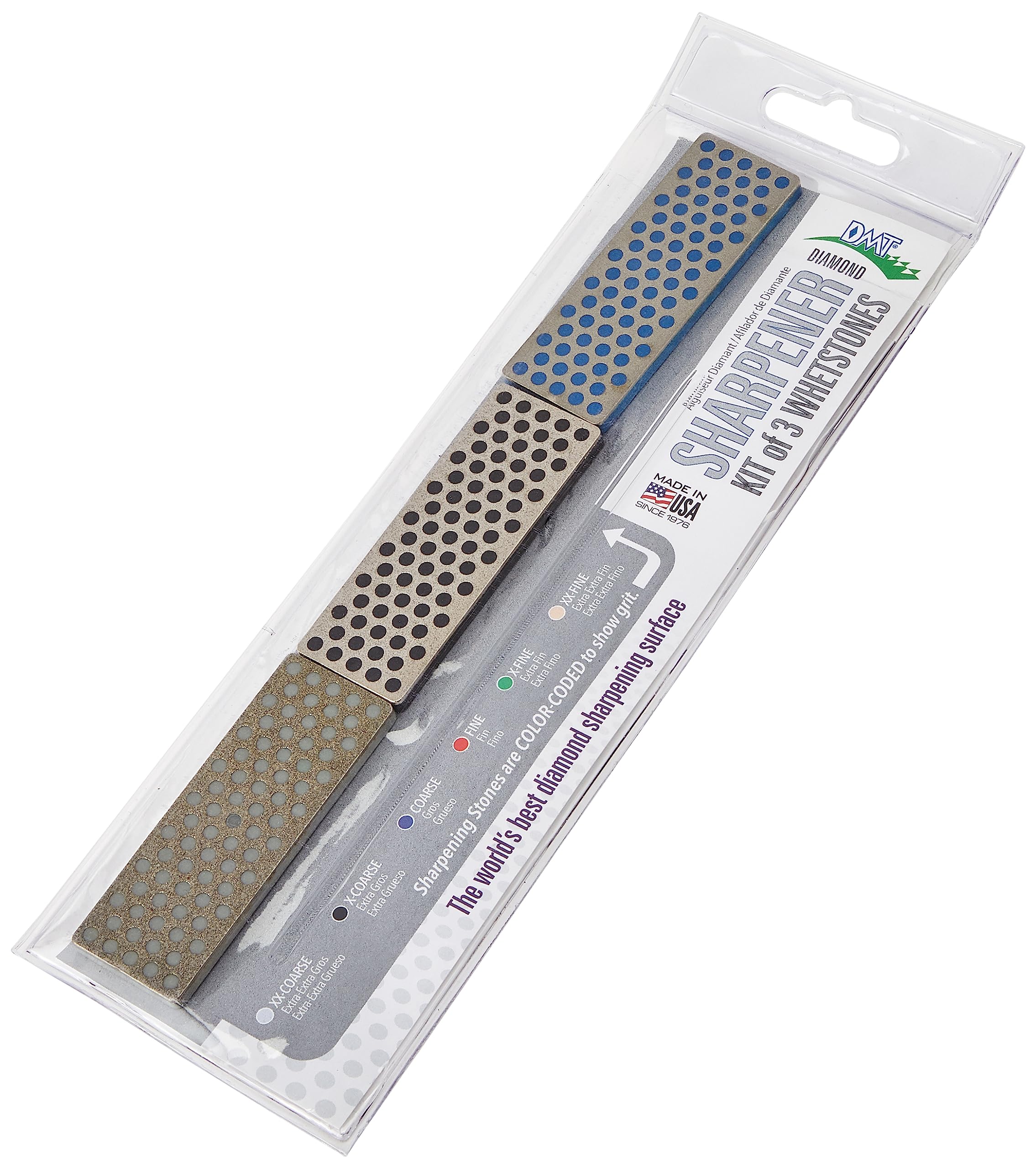 DMT WS7K2 70 mm Mini Diamond Ski and Snowboard Stone - Clear (Set of 3)