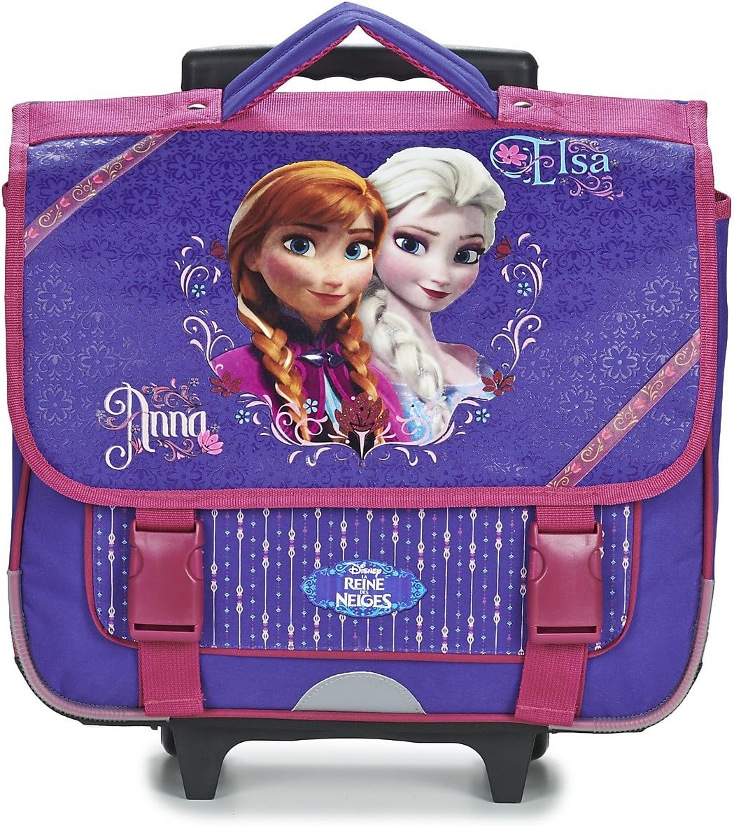 Bagtrotter FROSI18FLEU Queen of Snow/Frozen Schoolbag Trolley, Size-38 x 14 x 33 cm, Colour-Purple