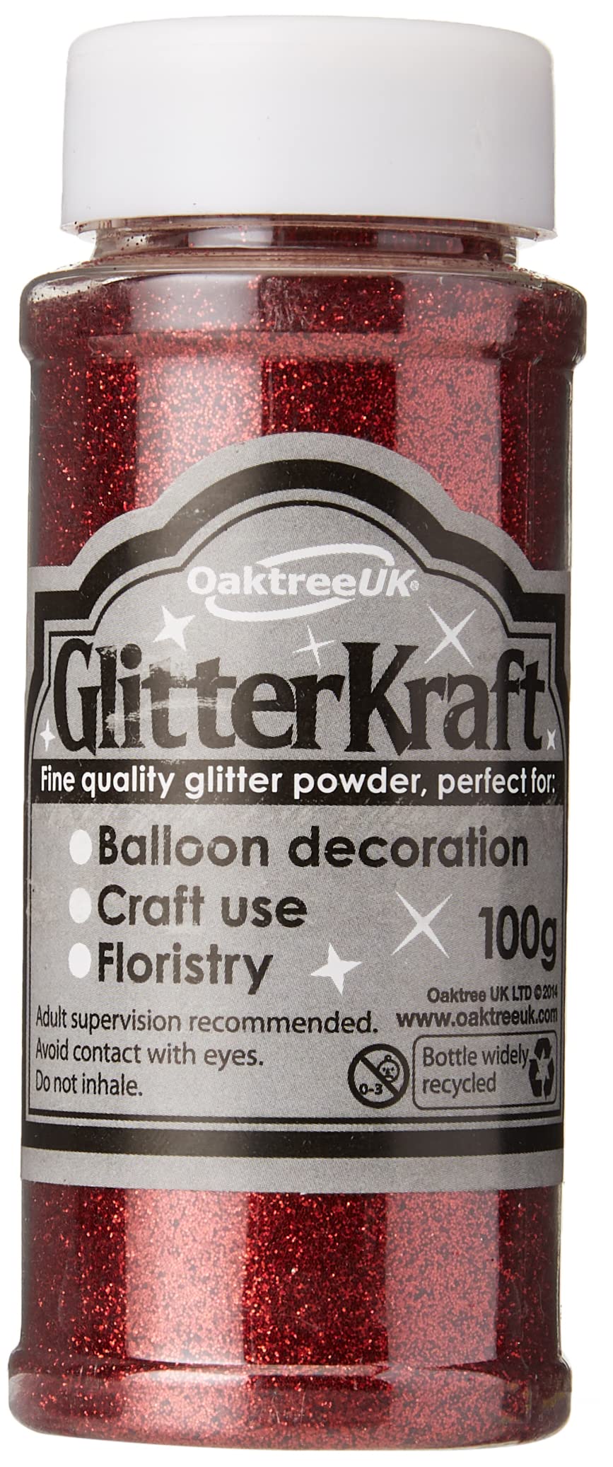 ELEGANZA Fine Quality Glitter, Burgundy, 3 x 3 x 9 cm