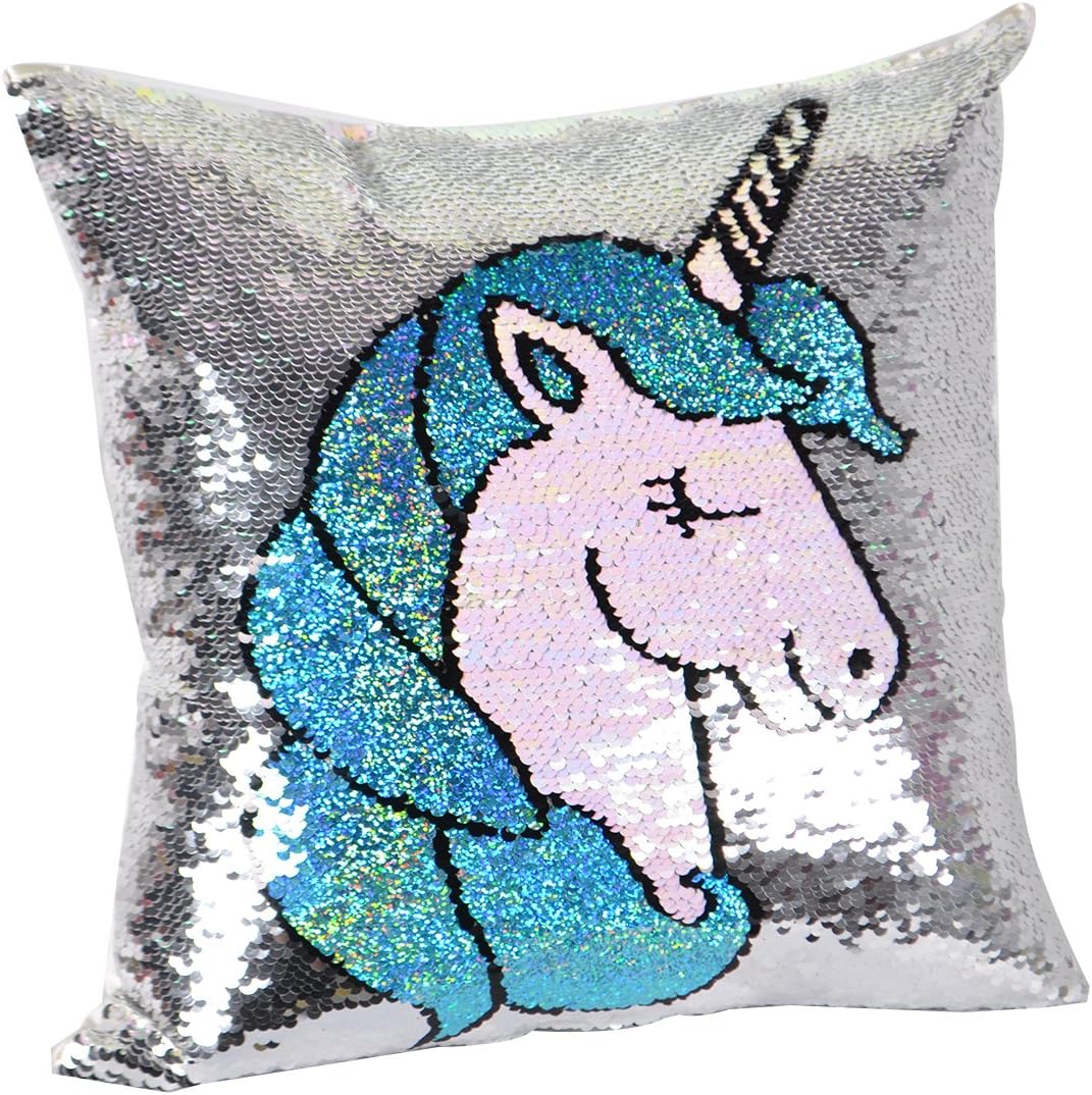 horse sequin pillow