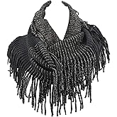 Contempo Lifestyles Knit Infinity Scarf – Women, Warm Scarf with Fringes – Circle Loop Scarves, Soft & Cozy