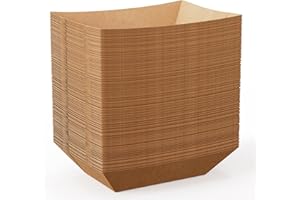 JOLLY CHEF 3lb Paper Food Trays,250 Pack Disposable Boat, Extra Large Food Serving Holder Tray for Party, Nachos, Hot Dogs, Taco, French Fries