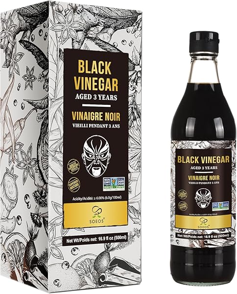 SOEOS CHINKIANG VINEGAR 16.9 FL OZ (500ML), 3...