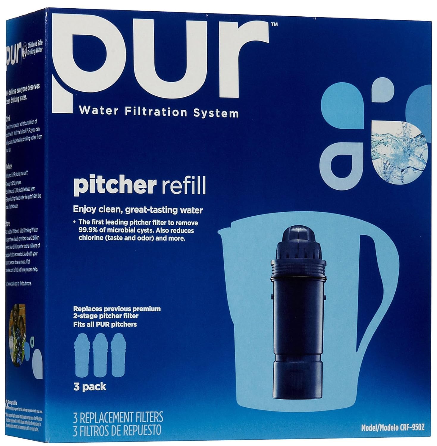 Pur Crf-950z-3 Replacement Water Pitcher Filter 3 Count