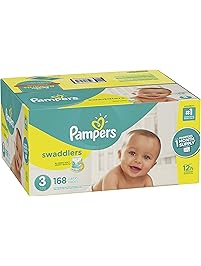 Pampers Swaddlers Disposable Diapers Size 3, 168 Count