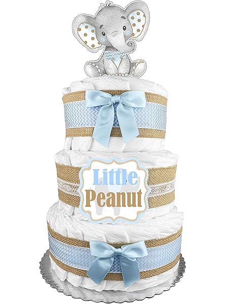 elephant diaper cake boy