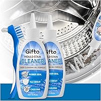 Mould Stain Remover Gel Washing Machine Cleaner, Grout Cleaner with Cleaning Brush, Black Stain Remover for Washer Kitchen Si