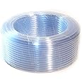 siny ID 9mm, OD 11mm 100 Ft 30 Meter PVC Clear Hose Tubing Aquarium Air Tube Pond Garden Water Delivery