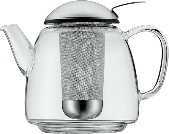 1,6L Teekanne Glas Mit Sieb - Hitzebeständig Für Losen Tee 13,5x15cm