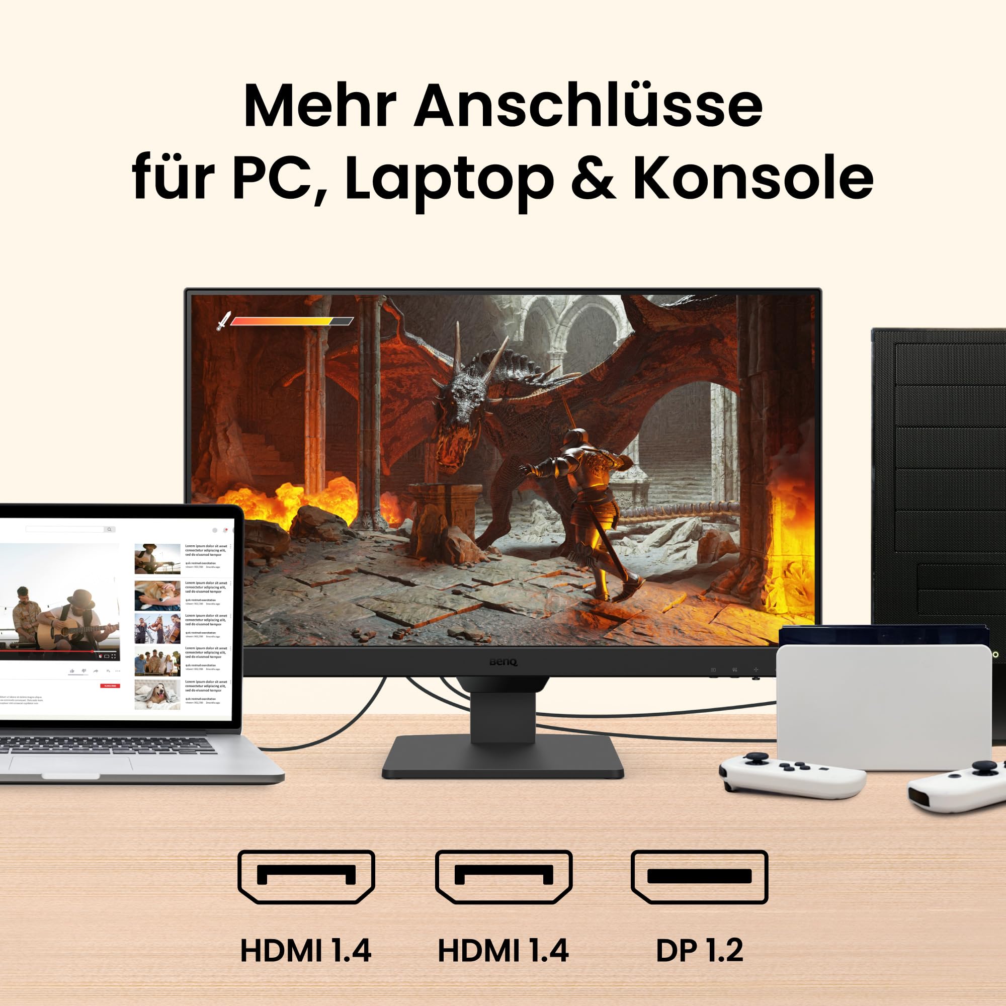 BenQ GW2790E 27 Zoll Eye-Care Gaming Monitor, 100Hz, 1920x1080p, IPS, integrierte Lautsprecher, Wandhalterung, Thin Bezel, Smarte Helligkeitsanpassung, 2X HDMI, DisplayPort 4
