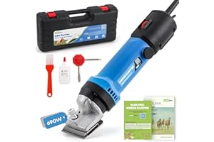 Luzrise Horse Clippers 690W 28000RPM, Heavy Duty Horse Grooming Kit, Professional Livestock Clippers with 6 Speed Adjustable for Shaving Horse Pony Cattle Goat Large Dogs and Others