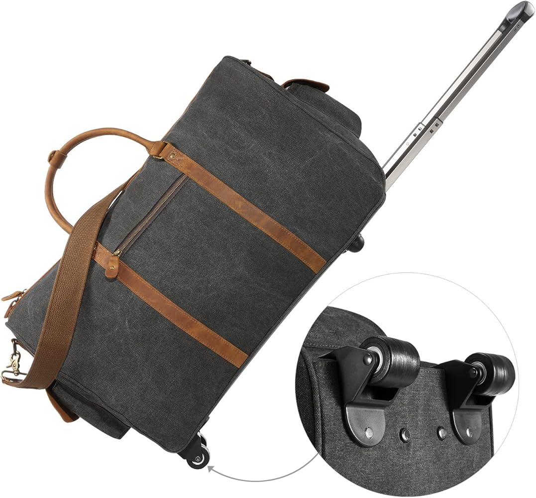 canvas rolling duffle bag
