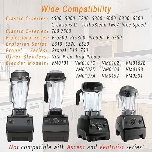 for Vitamix Blenders 64Oz Container, replace 5000 5200 6300 6500