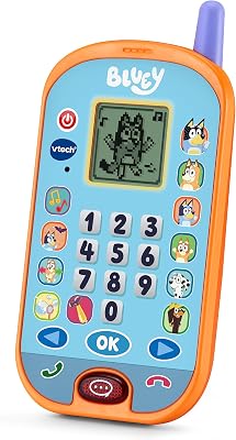 - Teléfono de Actividades de Bluey, Smartphone Educativo, Aprende números, cálculo, lógica y memorización, Juguete para niños +3 años, Versión ESP (80-554622)