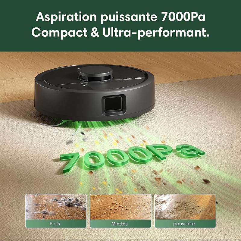 Roomba Mini Robot aspirateur et Laveur + Base AutoEmpty, Noir