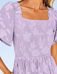 ZESICA Women‘s Summer Boho Floral Midi Dress 2025