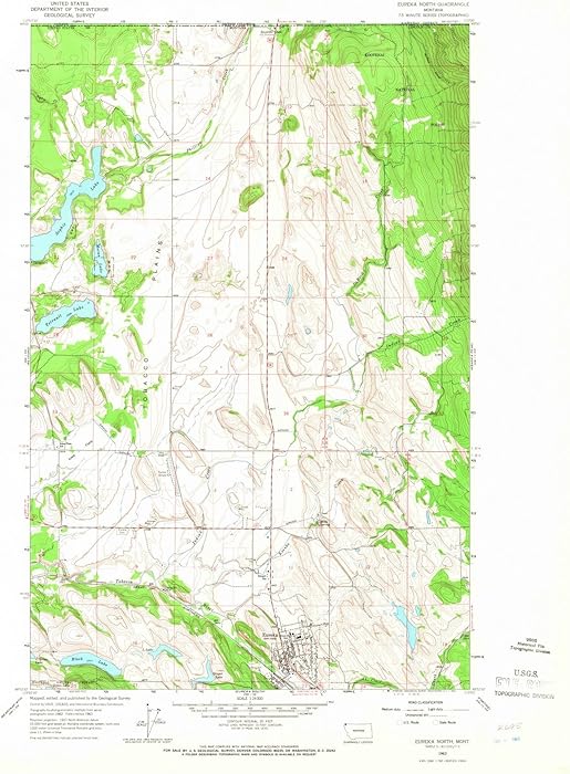 1963 Eureka North, MT - Montana - USGS Historical Topographic Map : 44in x 55in