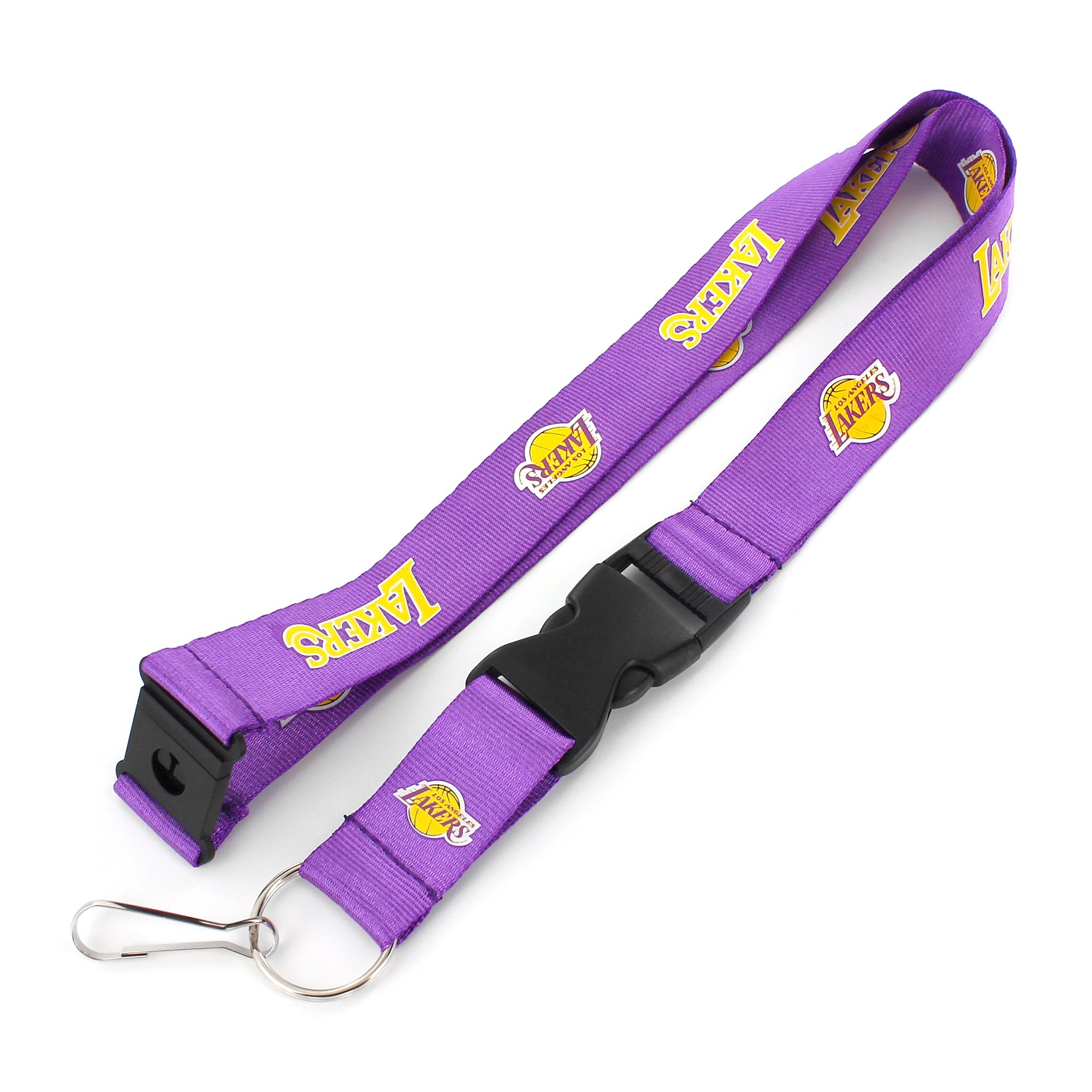 aminco NBA Los Angeles Lakers Hardwood Classic Lanyard, Purple, 21"