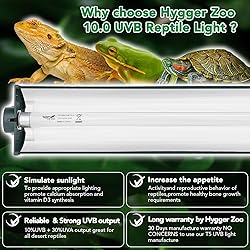Hygger zoo T5 UVB Reptile Light Fixture Combo Kit