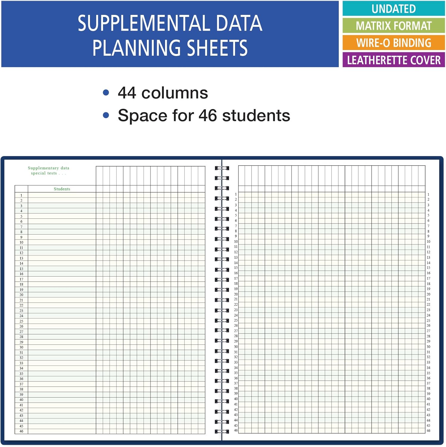 7 Period Teacher Lesson Plan; Days Horizontally Across The Top (W101) : Office Products