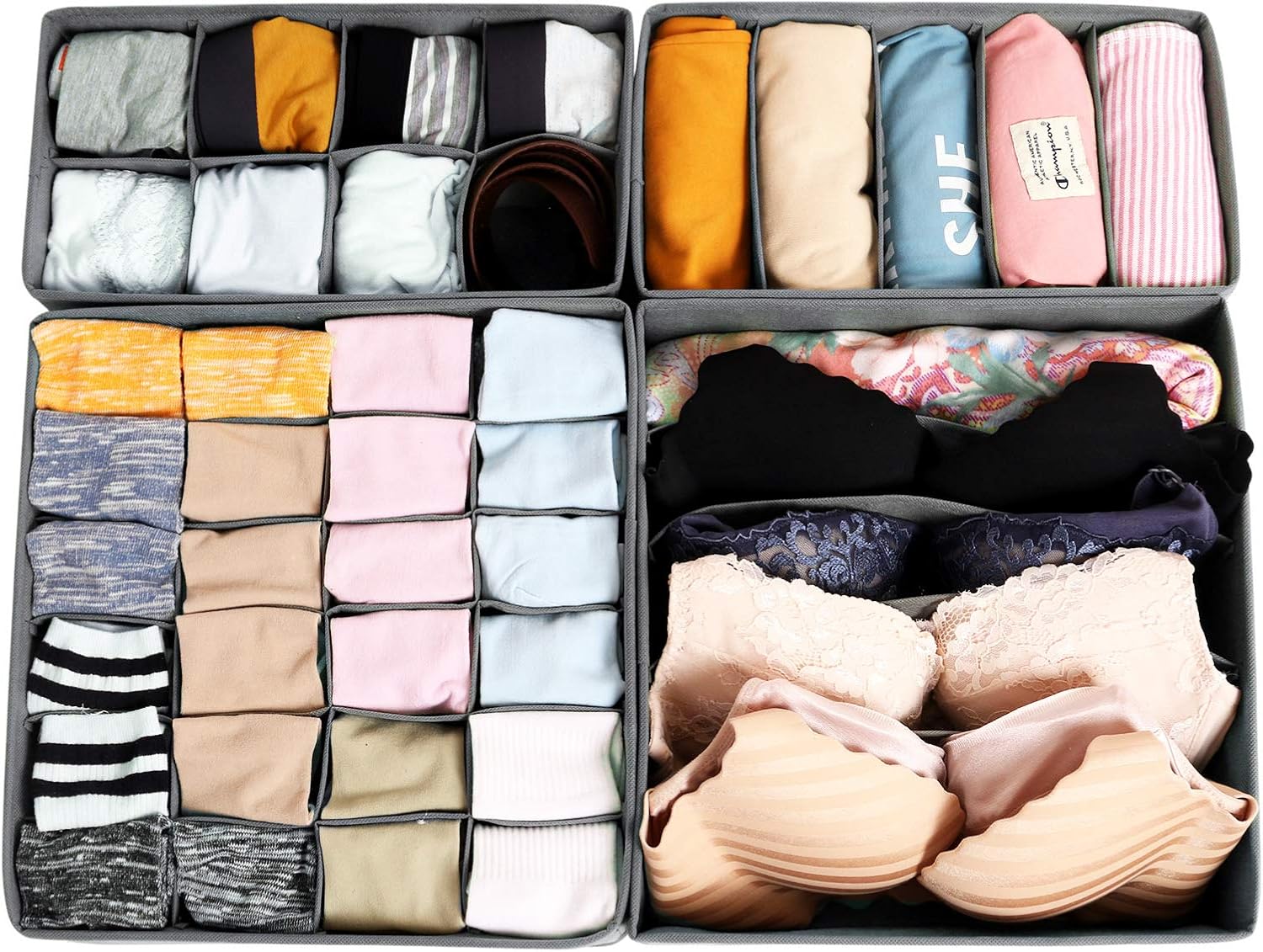 CASATOCA Foldable Underwear Organiser, Drawer Organisers, Closet