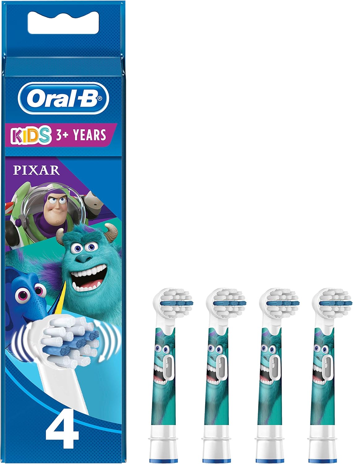 OralB Kids Set of 4 Brushes with Disney Pixar Character