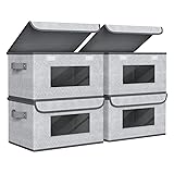 Univivi [4-Pack Fabric Storage Boxes Collapsible