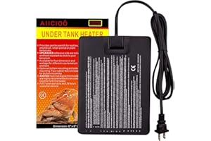 Aiicioo Reptile Heating Pad - Hermit Crab Heater Heat Mat for Reptiles Snake Lizard Terrarium 8 Watt