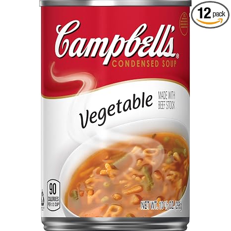 Campbell's less sodium vegetable condensed soup (051000010216)