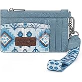 Montana West X Wrangler Aztec Wallet Card Holder Small Wallets Woman Slim Wristlet Keychain Wallet, Card Cases & Money Organizers Ladies Female with Coin Purse