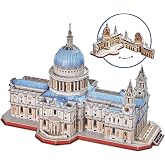 CubicFun London St. Paul's Cathedral 3D Architecture Puzzle, 643 Pieces | 643-piece St. Paul's Cathedral 3D puzzle for ages 14+; no-glue build with detailed interior for home display