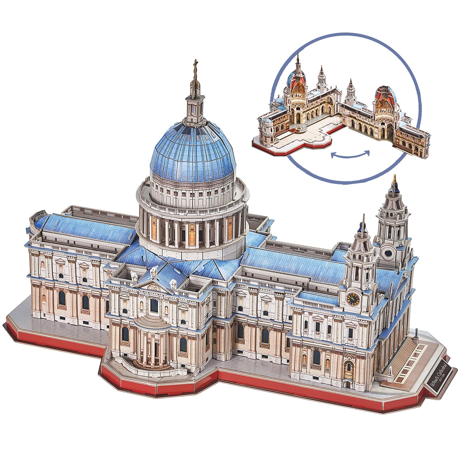 CubicFun 3D Jigsaw Puzzles for Adults 643 Pieces Architecture with Interior Views Model Kits for Adults Build UK London Classical Architecture St. Paul's Cathedral, Hard Puzzles Gifts for Women, Men — image 1