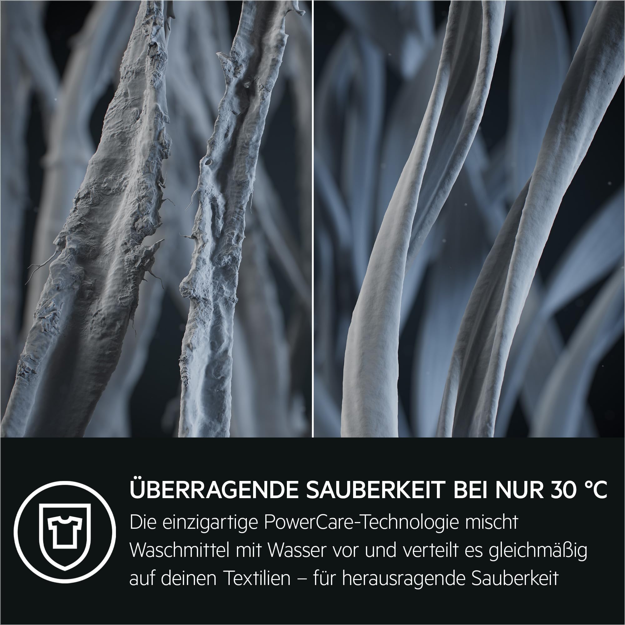 AEG Waschmaschine 9kg Serie 8000 PowerCare - Faserschonend Sauber in nur 59 Min. bei 30°C, A-10%, Dampf-Programm – Weniger Bügeln, Nachlegefunktion, Energiesparend, Wasserstopp 1400 U/min, LR8AMZ49FL 3