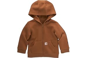 Carhartt Kid's CP8675 Long-Sleeve Full-Zip Logo Sweatshirt - Boys