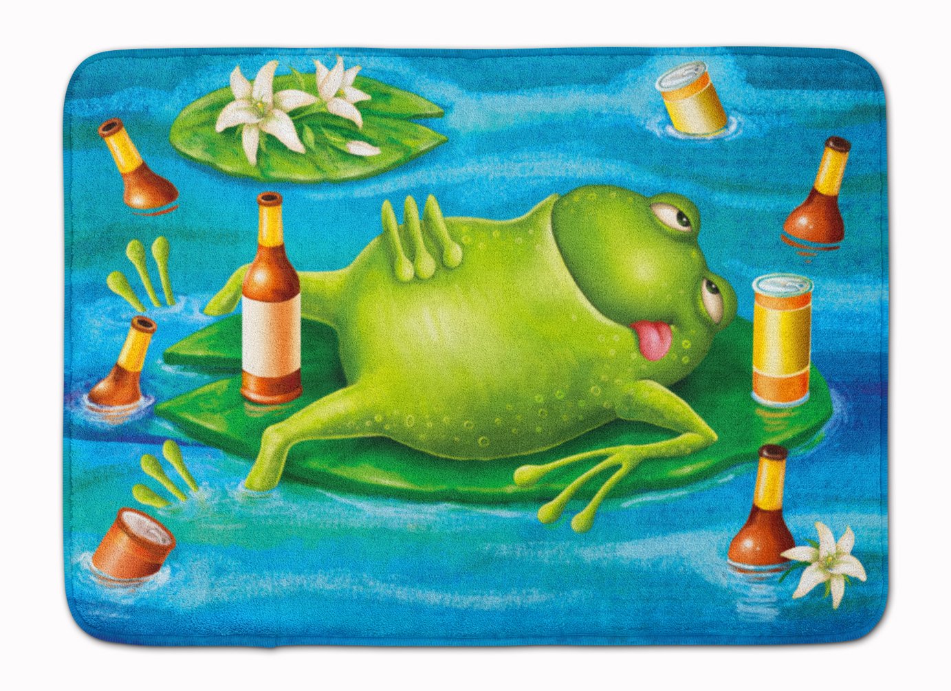 Caroline's Treasures Frog Drinking Beer Floor Mat, Multicolor, 19 inches x 27 inches