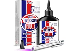 Kit de résine UV avec lumière, 60 g de résine UV avec lampe de poche rechargeable de 395 nm, séchage rapide en 5 secondes, co