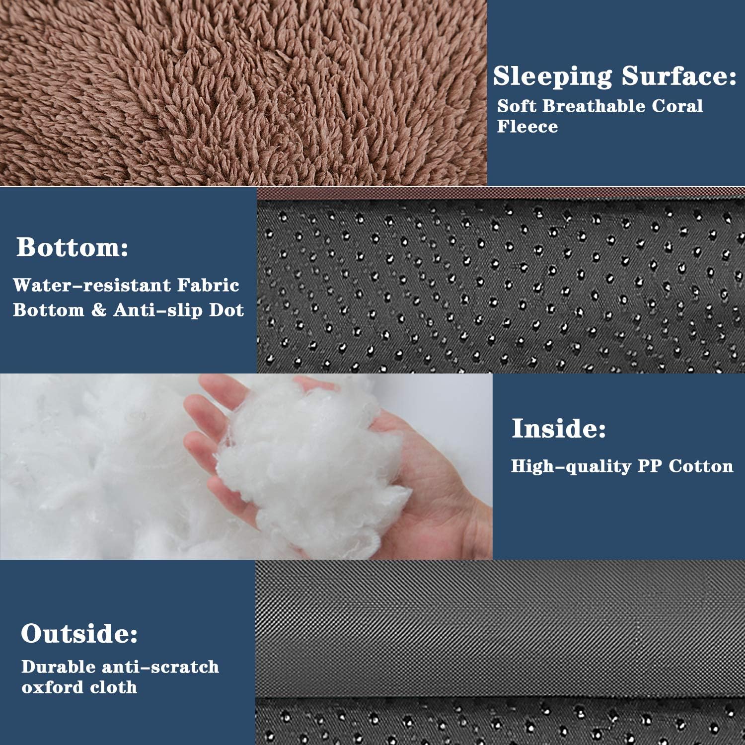 FAREYY Dog Beds for Medium/Large Dogs, Soft Blaster Dog Bed Washable Removable Cover, Dog Sofa Couch Pet Bed with Nonslip Bottom : Pet Supplies
