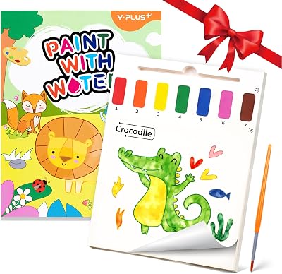 YPLUS Water Colouring Book for Children with Paint Set Animals