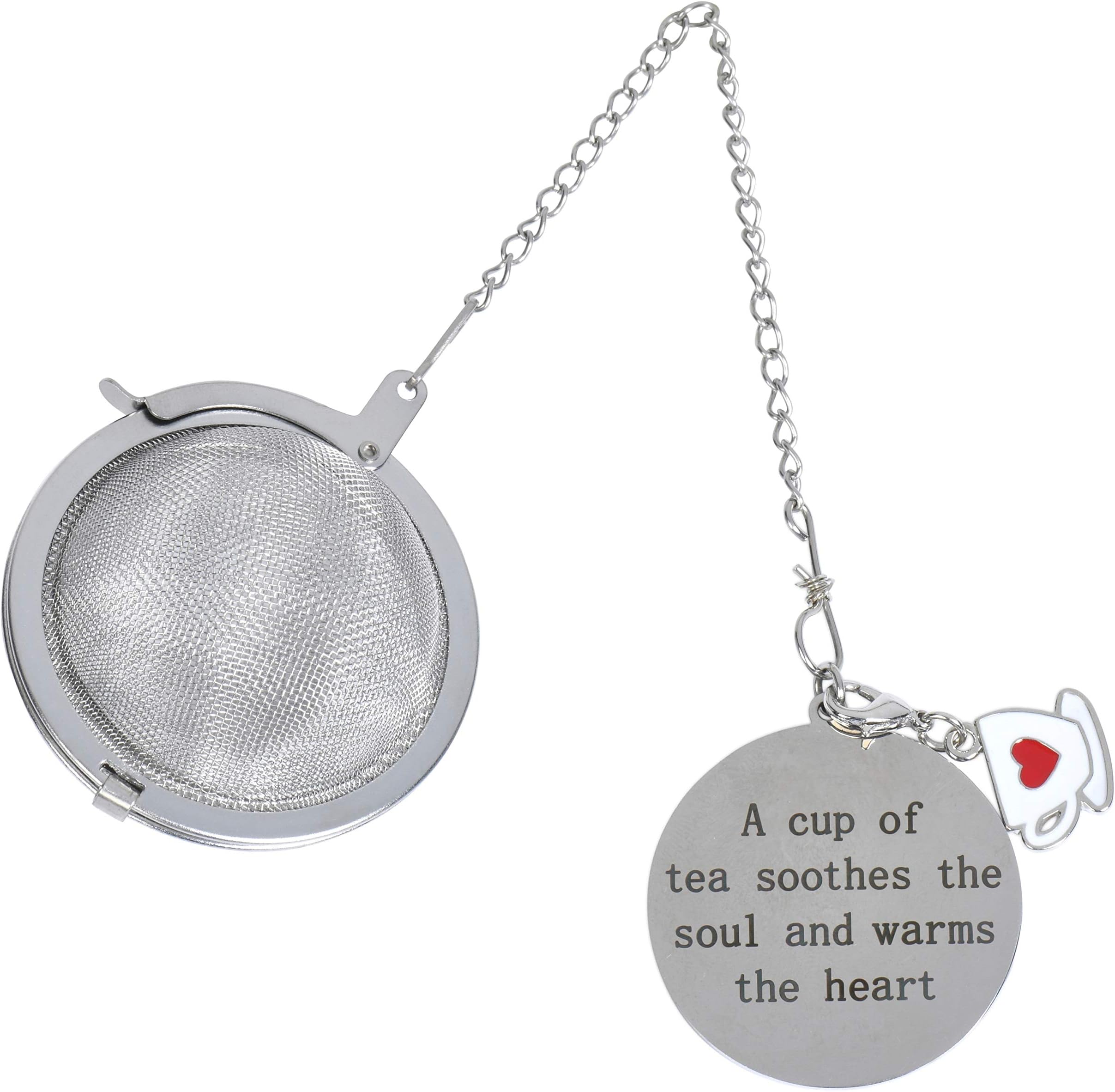 Harmony N MoreStainless Steel Tea Infuser Tea Strainer Tea Ball with Cup Charm for Loose Leaf Tea