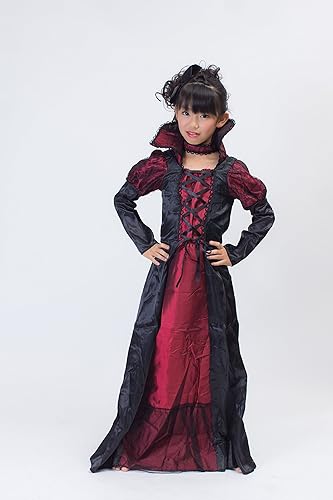 Amazon Osharemart 女の子用 ドラキュラ ヴァンパイア コスプレ 仮装 衣装 ドラキュラ 女の子 キッズコスチューム ホビー