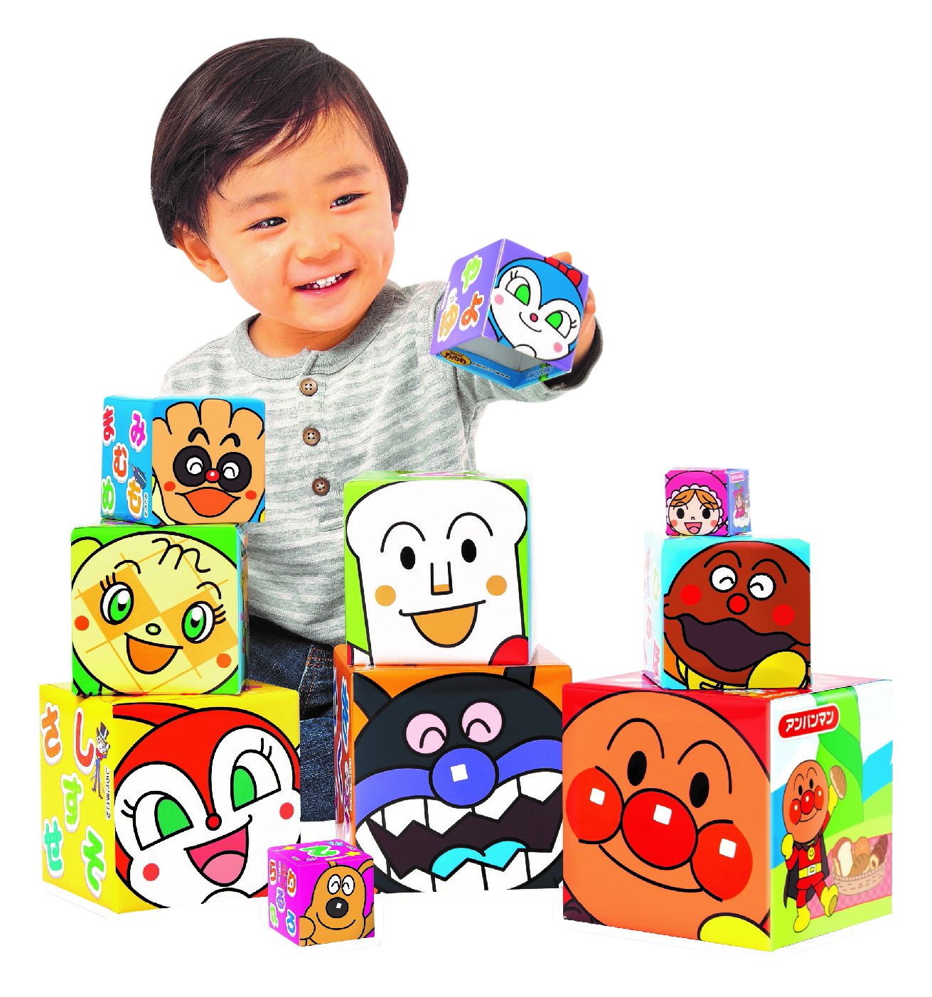 AGATSUMA アンパンマン かさねていれて あいうえおキューブ アガツマの商品画像